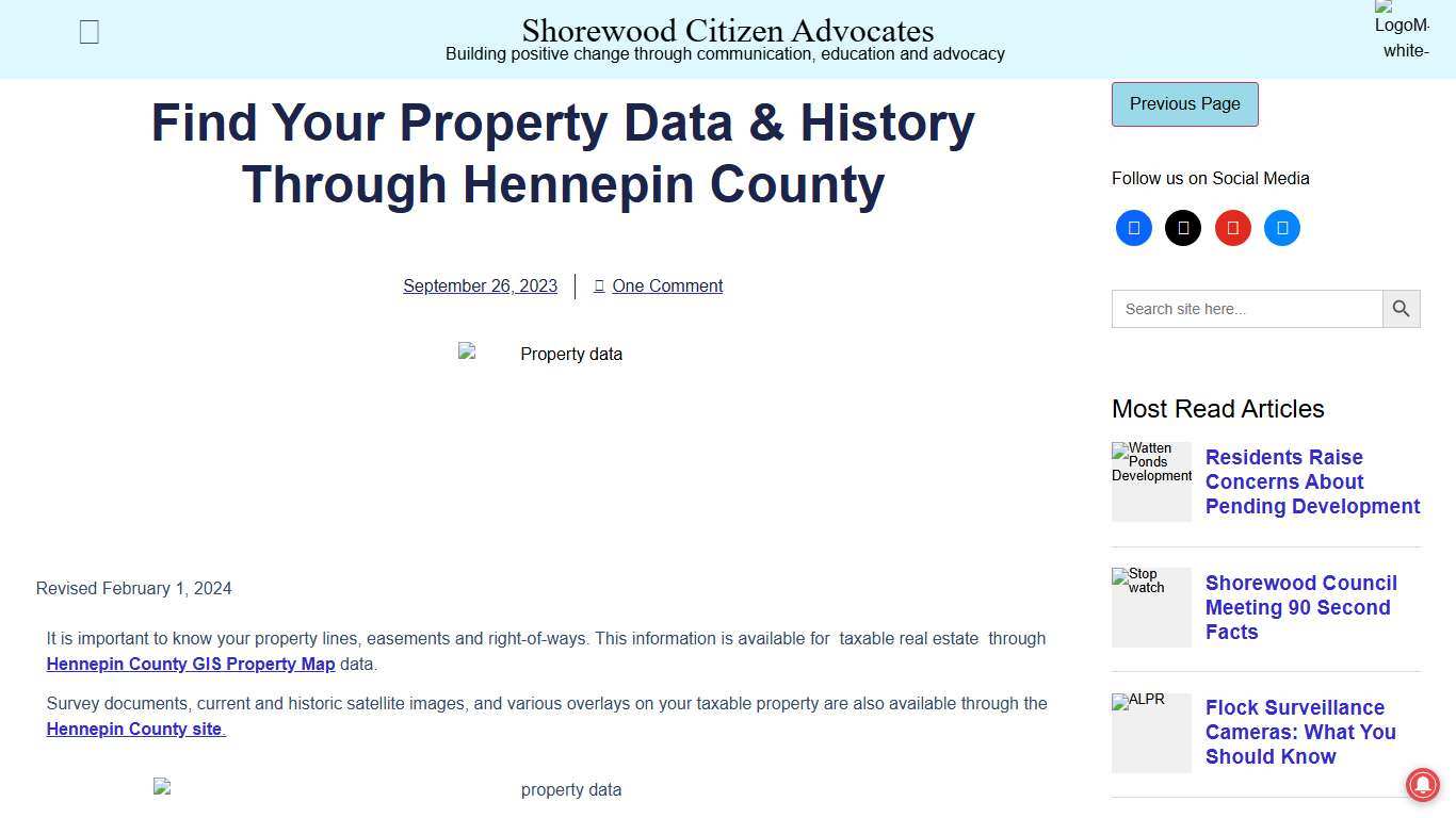 Find Your Property Data & History Through Hennepin County